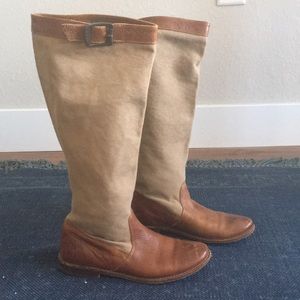 Frye canvas riding boots